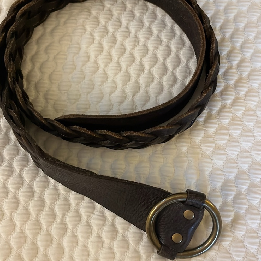 Braided Brown Leather Belt JCrew